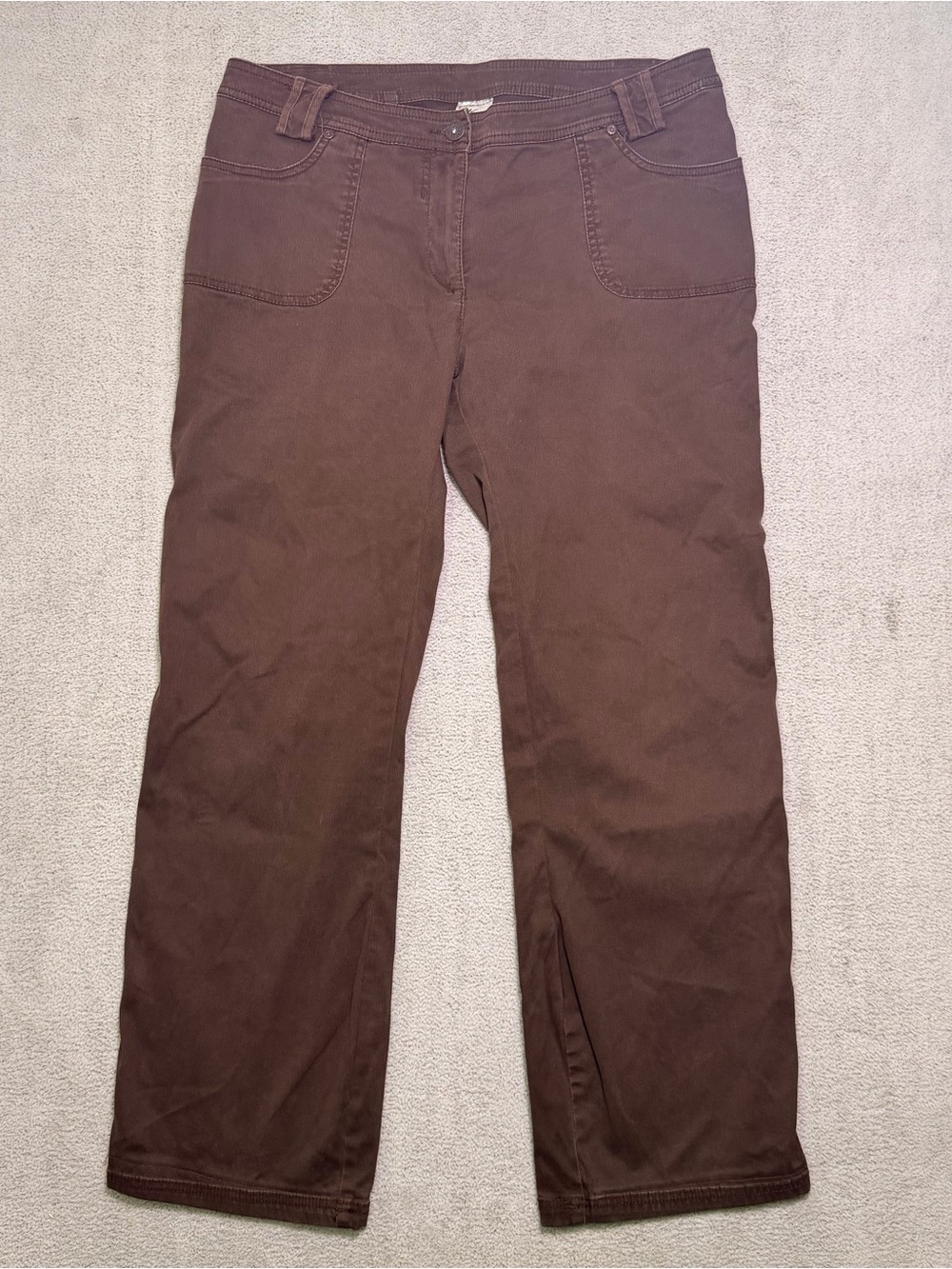 JMS Just My Size Corduroy Pants Women’s 16W Brown Stretch Straight Leg (34x29)